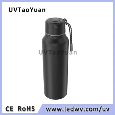 Sterilisierbare Sportwasserflasche aus Edelstahl mit UVC-LED